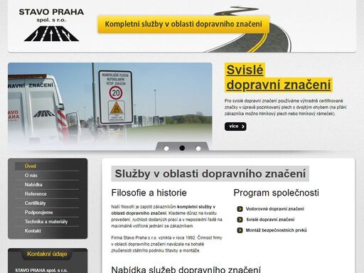 kompletní služby v oblasti dopravního značení.