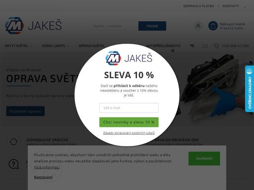 máte stará a zašlá světla? mjakeš.cz je tu pro vás. s naší službou repasů světel vám nabízíme opravu světlometů, do stavu světlometů nových.