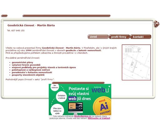 - zaměření, geodet, geodet nepomuk, geodet klatovy, geodet plzeň, geometrický plán,
geodet bárta, vytyčení pozemku, vyměření pozemku, geodetické práce, geodézie, katastr nemovitostí zaměření pozemku, budovy, stavby, domu, geodet, geodet nepomuk, geodet klatovy, geodet plzeň, geometrický plán,
geodet bárta, vytyčení pozemku, vyměření pozemku, geodetické práce, geodézie, katastr nemovitostí