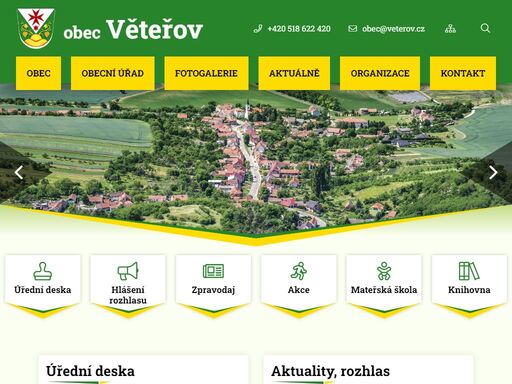 oficiální stránky obce věteřov