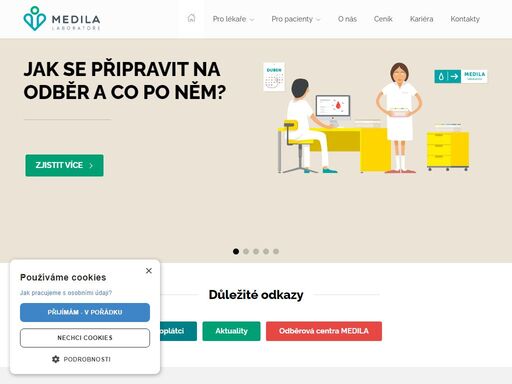 laboratoř, která je tu pro vás.  pomáháme pacientům a lékařům v našich 24 odběrových centrech v 16 městech.