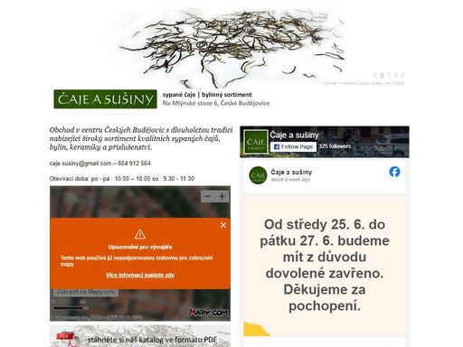 čaje a sušiny | na mlýnské stoce 6, české budějovice