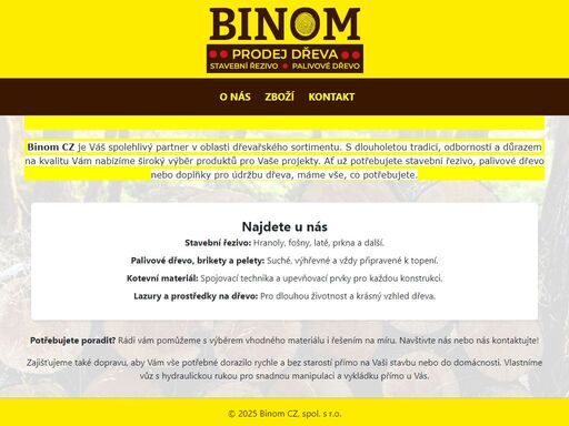 firma zab?vaj?c? se prodejem ?eziva, briket, pelet, palivov?ho d?eva 