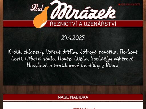 řeznictví, uzenářství, jídelna lad mrázek