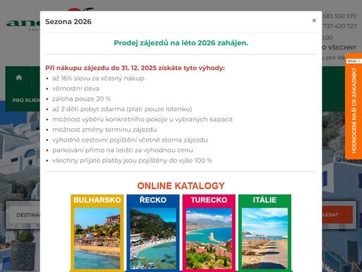 ck ancora - dovolená do bulharska, letecké zájezdy do bulharska, egypta a dalších zemí.