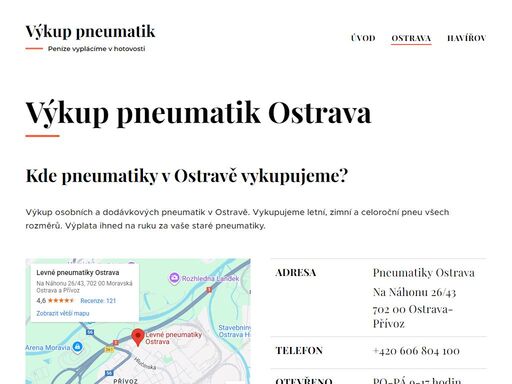 výkup osobních a dodávkových pneumatik v ostravě. vykupujeme letní, zimní a celoroční pneu všech rozměrů. výplata ihned na ruku za vaše staré pneumatiky.