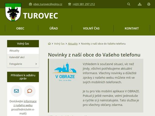 oficiální stránky obce turovec