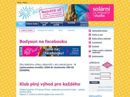solární studio v brně, praze, třebíči a olomouci. krásné opálení. kolagen v solárním studiu omladí.