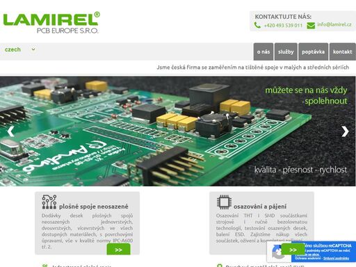 plošné spoje výroba. lamirel pcb europe. nabízíme tištěné spoje, výrobu plošných spojů a osazování. plošné spoje s garancí vysoké kvality zpracování.