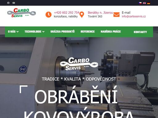 zakázkové kovoobrábění a kovovýroba.