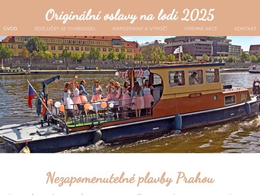 plavby prahou, jedinečné rozlučky se svobodou, narozeninové a svatební párty, firemní akce na lodi, privátní večírky, plavby pro filmaře. lodě všech velikostí
