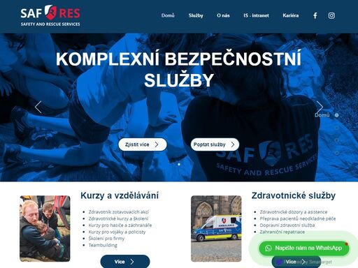 komplexní zabezpečení akcí pod jednou střechou. zdravotnické asistence, pořadatelská služba, ostraha majetku a osob, úklid i požární hlídka. vše pro bezpečný a klidný průběh akce od společnosti safres - safety and rescue services.