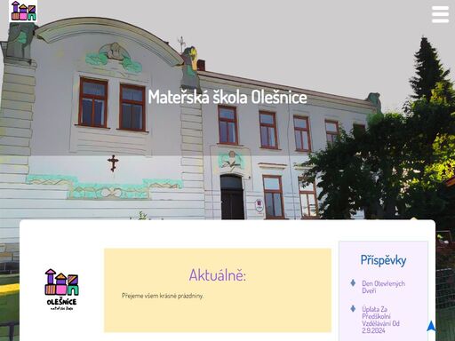 jednotřídní mateřská škola v obci olešnice (okres semily) s kapacitou 25 dětí a celodenním provozem. škola je zřízena jako příspěvková organizace obcí olešnice.