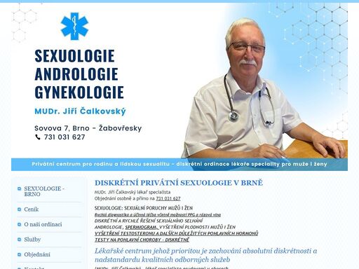 sexuologie brno: léčba funkčních sexuálních poruch erekce, ejakulace aj. andrologie: spermiogram. ordinace a poradna (...)