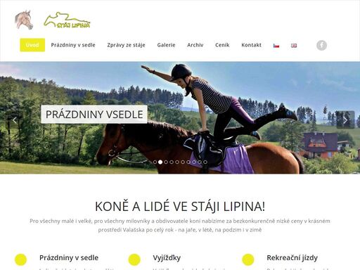 stáj lipina lenky šomanové - nacházíme se v samém srdci valašska u města valašské klobouky. nabízíme úchvatné projížďky na koních a letní tábory pro děti!