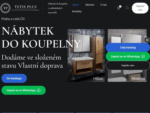 nábytek do koupelny tetisplus z voděodolných materiálů. dodáváme vlastní dopravou již ve složeném stavu. úschova až 5 měsíců od nákupu.