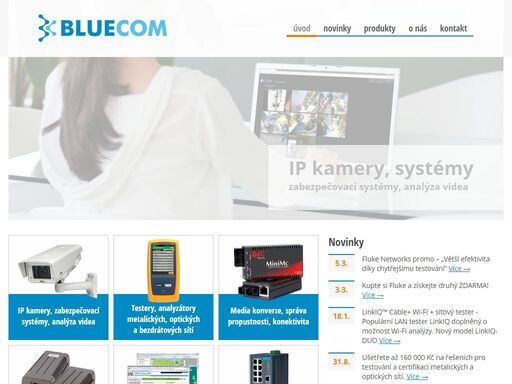 nabízíme ip kamery, software pro anylýzu záběrů ip kamer, kamerové kryty, zabezpečovací systémy, testery a analyzátory metalických, optických a bezdrátových sítí a další nástroje pro správu sítě.