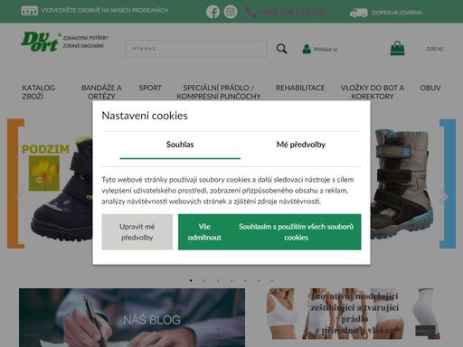 zdravotní potřeby a zdravé obouvání. zdravotnické prodejny. široký sortiment zdravotních pomůcek a zdravotnických prostředků pro děti, dospělé a seniory. v nabídce máme zdravotní obuv dětskou i pro dospělé, obuv pro vady nohou, zimní, letní i celoroční,ortopedické a sportovní ortézy, bandáže na koleno, loket, zápěstí, kotník, bederní břišní a žeberní pásy, tejpy vložky do bot pro děti i pro dospělé sériové i na míru zhotovené, korektory. u nás zakoupíte také těhotenské potřeby, podprsenky, kalhotky, pásy. nabízíme také speciální tvarovací a modelující, zeštihlující prádlo, zahřívací prádlo z angorské vlny. vše také na e-shopu www.dvort.cz. výdej zdravotnických prostředků na poukazy zdravotních pojišťoven