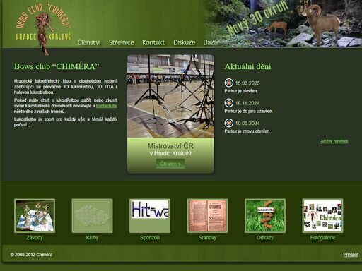 web lukostřeleckého klubu - bowsclub 'chimera' hradec králové