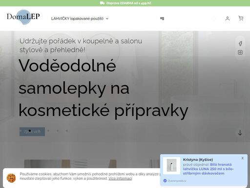 samolepky i s možností vlastního textu a loga. kvalitní lahvičky, kořenky a dózy pro domov i firmy. vyrobeno v čr a eu, od 1 kusu.