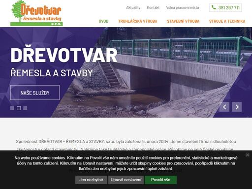 společnost dřevotvar – řemesla a stavby, s.r.o. byla založena 5. února 2004. jsme stavební firma s dlouholetou zkušeností | dřevotvar – řemesla a stavby