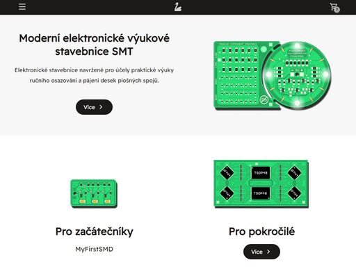 elektronické stavebnice navržené pro účely praktické výuky ručního osazování a pájení desek plošných spojů.