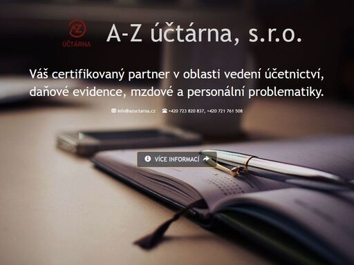 a-z účtárna, s.r.o. váš certifikovaný partner v oblasti vedení účetnictví,daňové evidence, mzdové a personální problematiky.