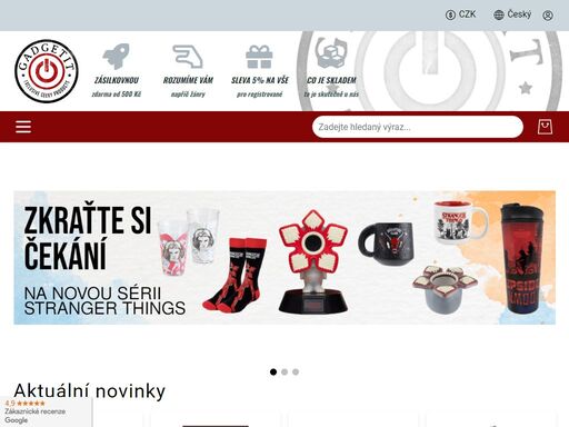 obchod pro malé i velké geeky a milovníky techniky, sci-fi, počítačových her a komiksů.