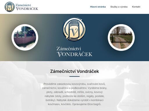 provádíme zakázkovou kovovýrobu, svařování kovů, zámečnictví, kovářství a podkovářství. vyrábíme brány, ploty, zábradlí, schodiště, mříže, svícny, kovový nábytek (stoly, podnože ke stolům, regály, postele, botníky). nábytek dokážeme vyrobit v kombinaci kov/masiv, kov/sklo. opravujeme lžíce bagrů.