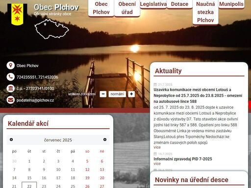 oficiální web obce plchov