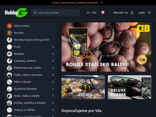 velkoobchod a maloobchod s rybářskými potřebami?. vše doručíme rychle a spolehlivě?. rybářské pruty, navijáky a další z novinek giants fishing?. vše z eshopu skladem?. výhodné akce a slevy?.