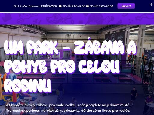um park ostrava – sportovní a zábavní centrum pro děti a teenagery. trampolíny, airtrack, parkour, workshopy, narozeninové oslavy a více!