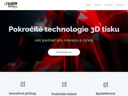 inovativní řešení pro vaše projekty. zajišťujeme kvalitní 3d tisk a široké spektrum doplňkových služeb v oblasti rapid prototyping, scanování a 3d modelování.