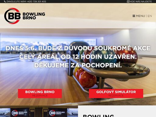 bowling brno je herna s 20 bowlingovými drahami, golfovým simulátorem, restaurací, čtyřmi beachvolejbalovými kurty a nově i třemi hřišti pro hru adventure golfu. 
