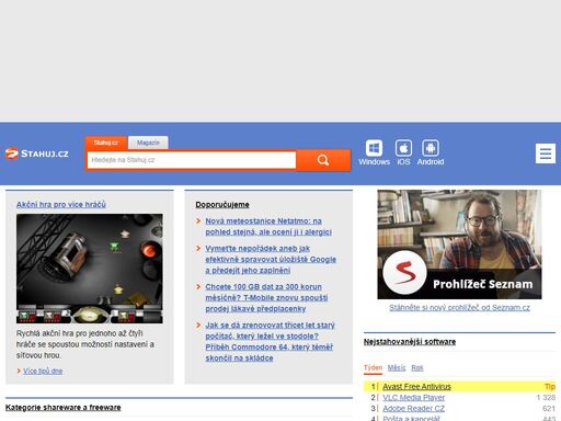 softwarový portál obsahující nejrozsáhlejší katalog freeware a shareware programů a aplikací ke stažení zdarma.
