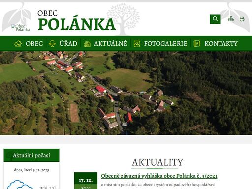 obec, obecní úřad, úřední deska oficiální stránky obce