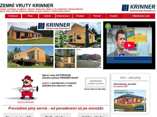 nejlevnější je originál. projekty, návrhy, montáže a prodej zemních vrutů krinner. výhradní zástupce a přímý dovozce krinner gmbh pro českou republiku.