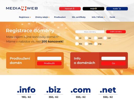     hlavní stránka media4web, s.r.o.
