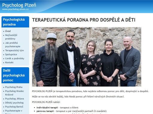 psychologická poradna a psychoterapeutické centrum v plzni nabízí individuální, párovou či rodinnou terapii. pomáhá při potížích jako jsou deprese, úzkost.