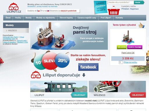 liliput.cz je eshop zaměřený na modely, vláčky, vagonky a modelové řady h0 a h0e.