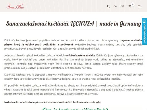 nejkvalitnější samozavlažovací květináče lechuza vyrobeny v německu