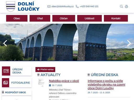oficiální stránky obce dolní loučky
