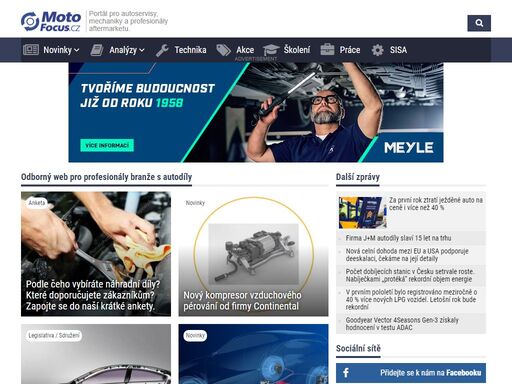 portál pro autoservisy, mechaniky a profesionály aftermarketu s náhradními díly