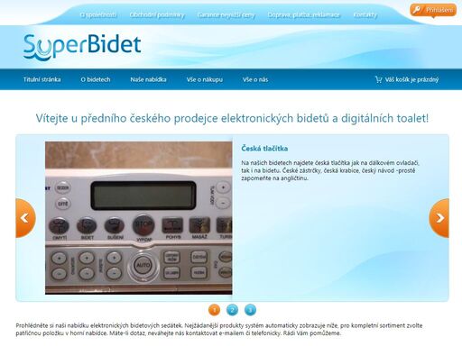superbidet.cz - elektronické bidety. pečlivé omytí na wc