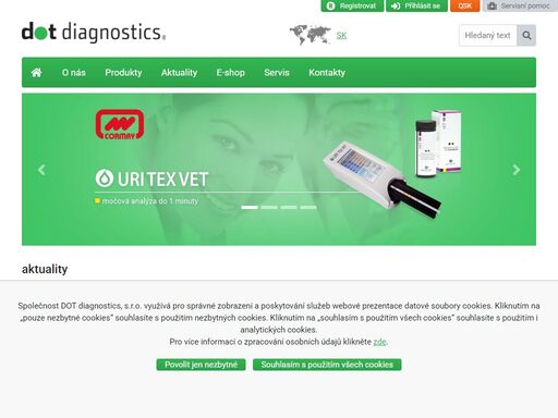 dot diagnostics, s.r.o.  se věnuje prodeji a distribuci poct přístrojů, potřeb pro rychlou diagnostiku a inhalačních souprav pro veterinu již od roku 1999.
