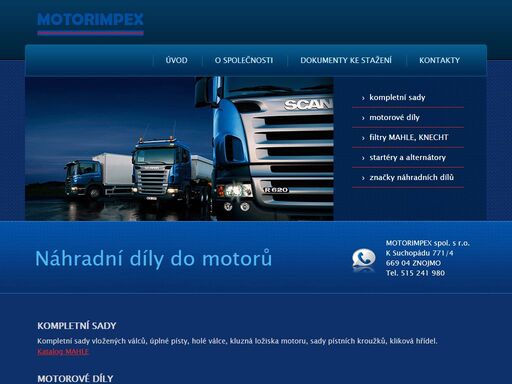 motorové díly, polomotory, bloky motorů, hlavy válců, ojnice, setrvačníky olejové výměníky a čerpadla, náhradní díly do motorů atd.