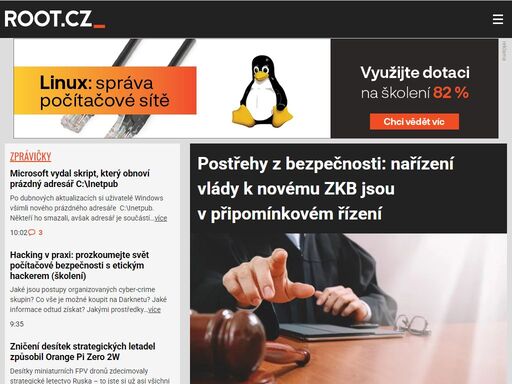 píšeme o serverech, sítích a počítačové bezpečnosti. články, zprávičky, komentáře, fórum.