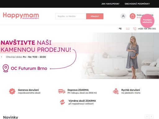 vše pro spokojené mateřství. happymam.cz založila hana berková – porodní asistentka a laktační poradkyně s mnohaletou praxí z porodního sálu, oddělení šestinedělí i novorozenecké péče.
u nás najdete pouze ověřené produkty, které dávají smysl – praktické pomůcky, stylové oblečení, výbavičku i drobnosti pro každodenní…