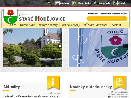 oficiální stránky obce staré hodějovice