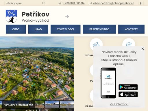 oficiální stránky obce petříkov